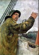 Christian Krohg Babord litt oil painting artist